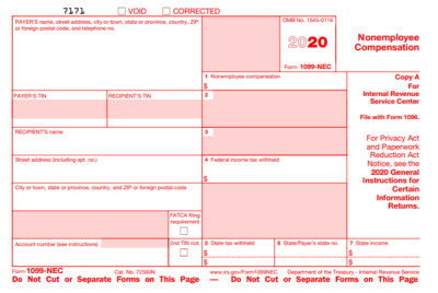 picture of 1099-NEC form